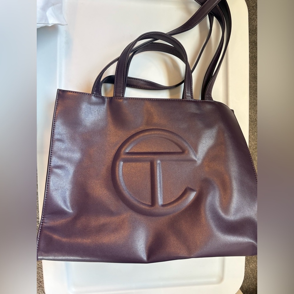 Telfar Eggplant Medium Shopper tote